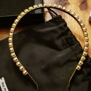Miu Miu headband (pearls and crystals)